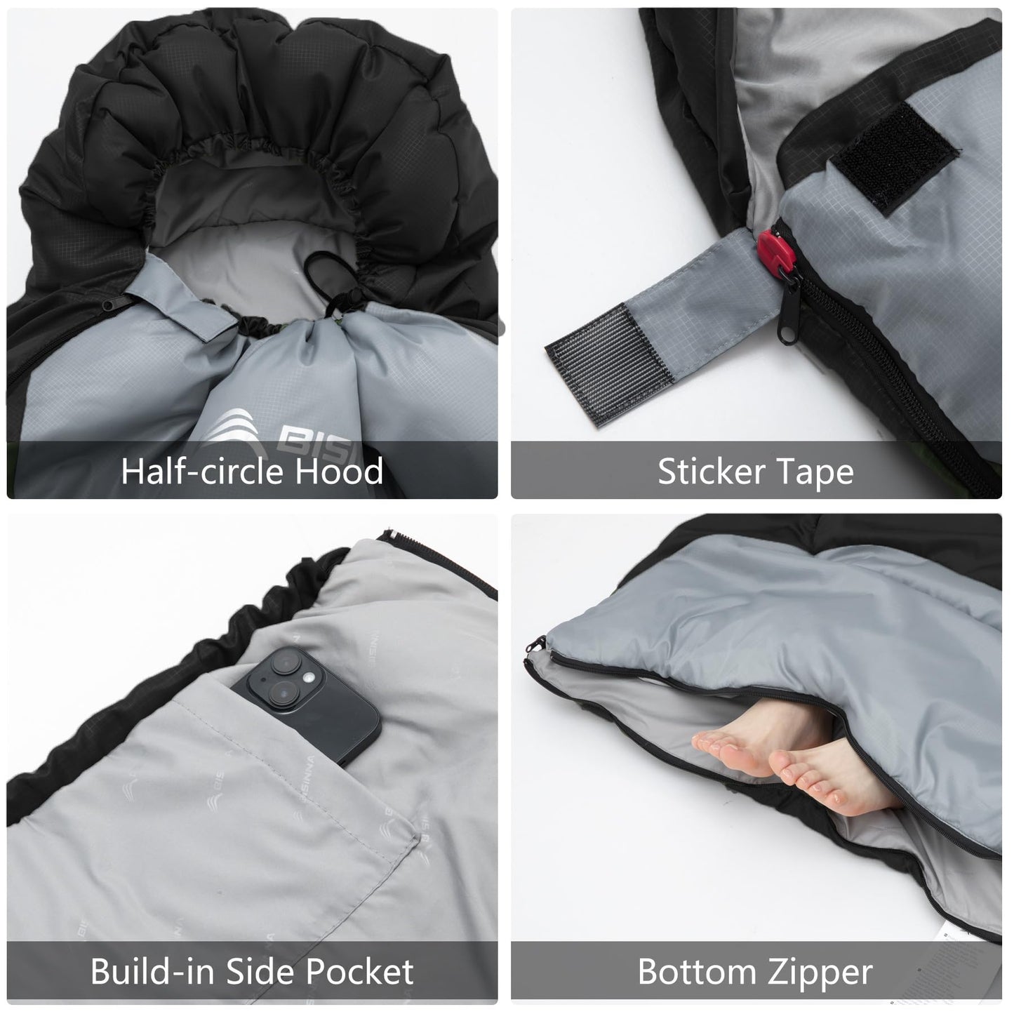 0°F Winter Sleeping Bag with Pillow and Compression Sack