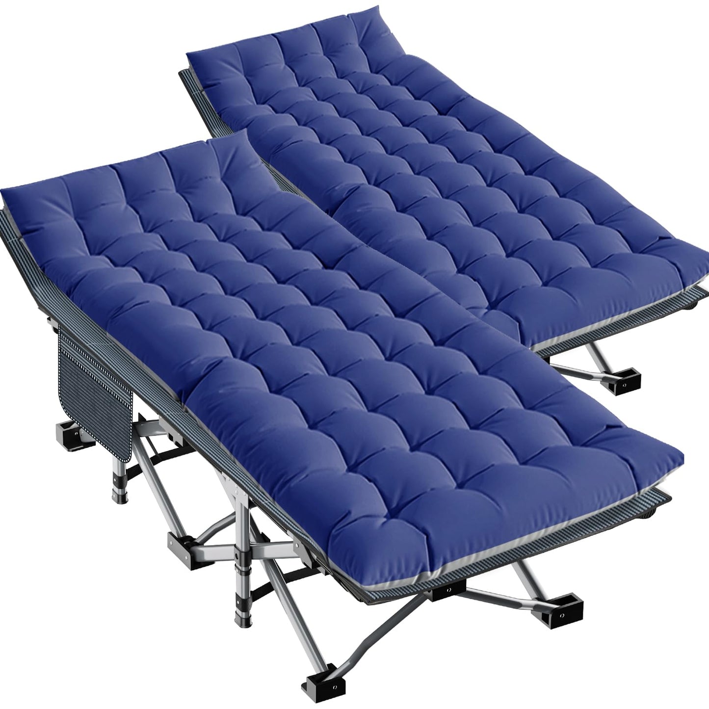 Extra-Wide Heavy-Duty Folding Camping Cot with Carry Bag