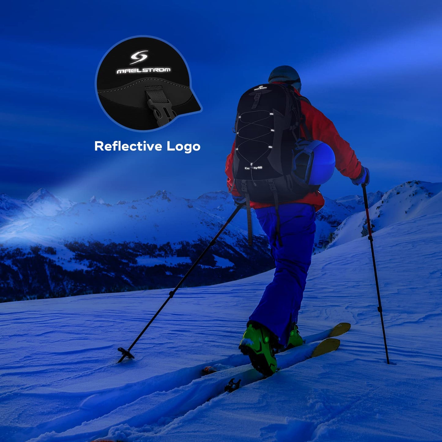Waterproof 40L Hiking Backpack with Rain Cover