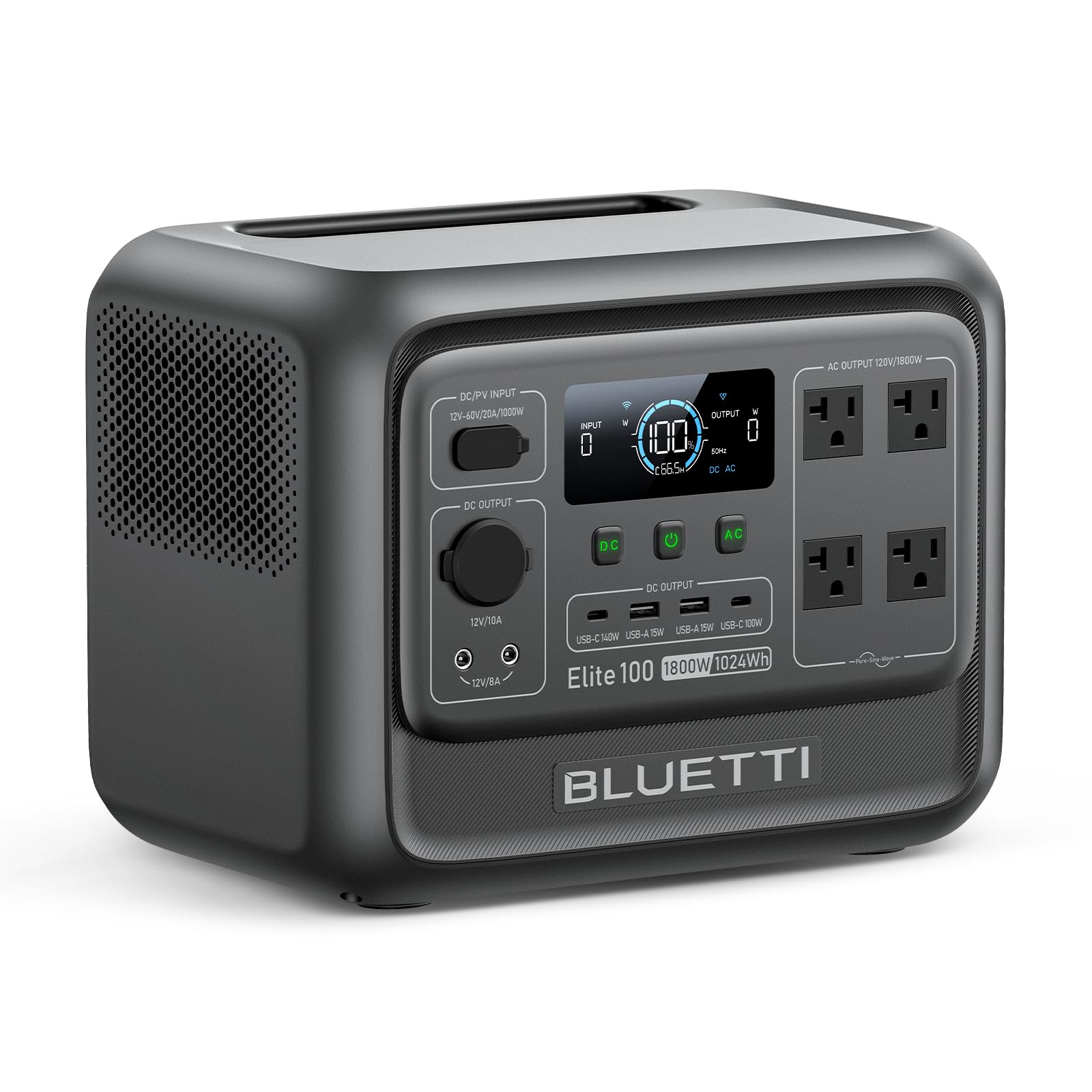 1024Wh LiFePO4 Portable Power Station with 1800W Output