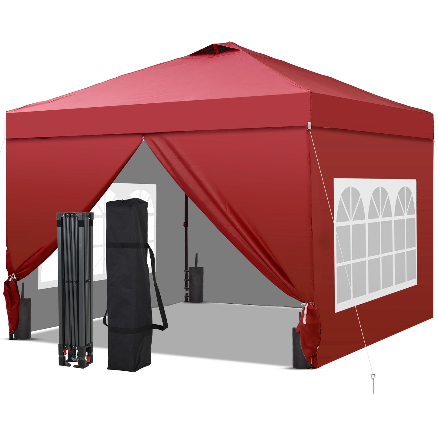 10x10 One-Push Canopy Tent with Adjustable Height