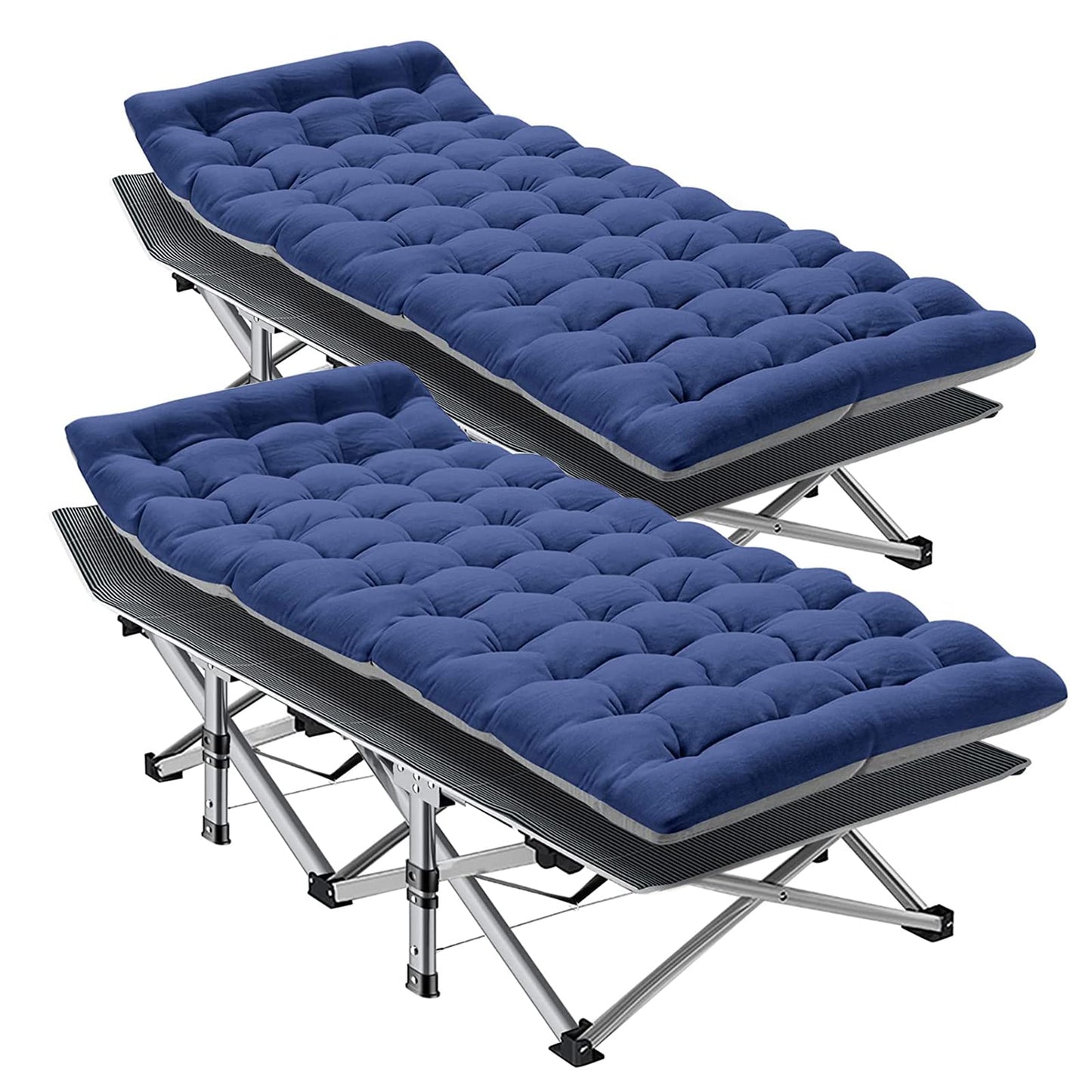 Extra-Wide Heavy-Duty Folding Camping Cot with Carry Bag