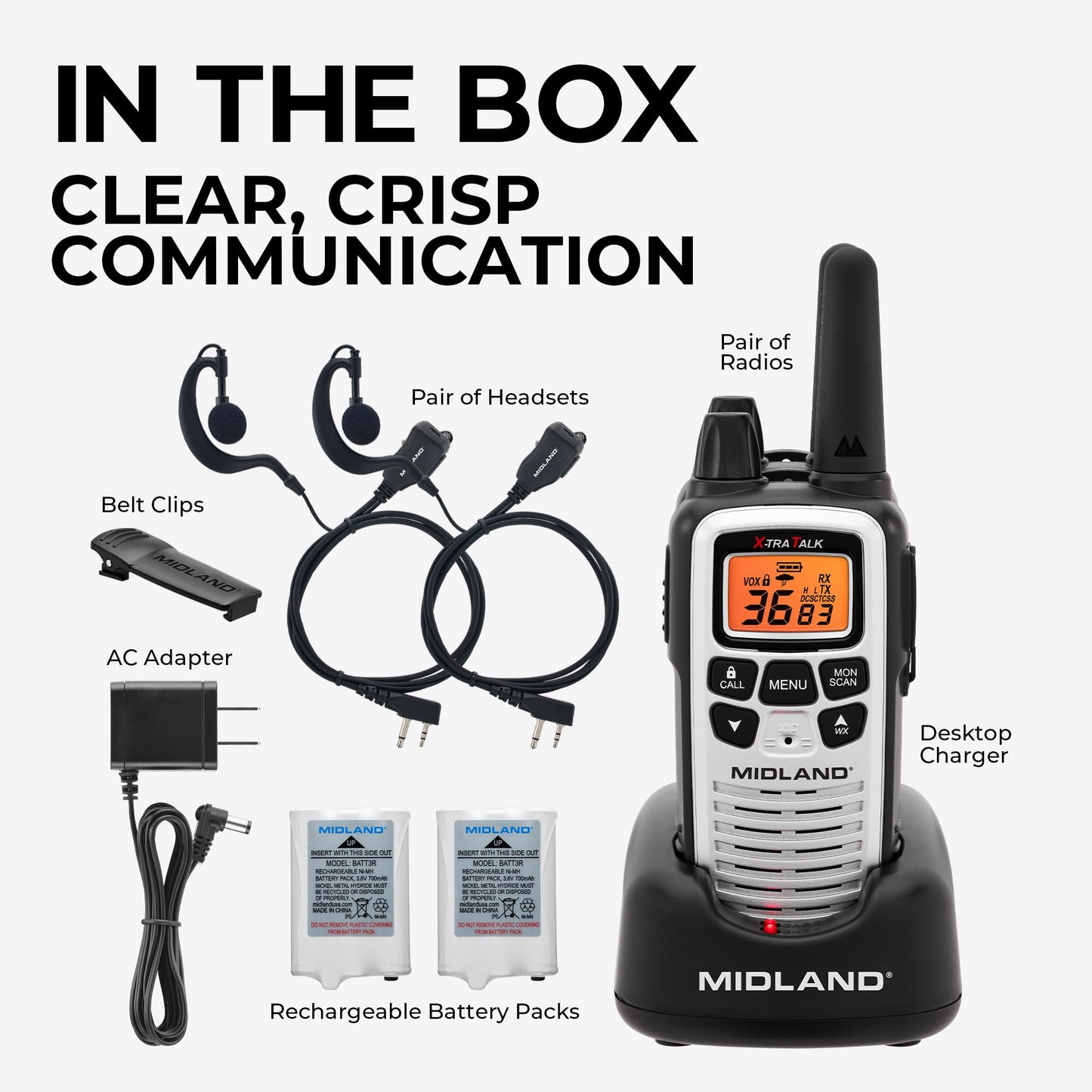 36-Channel Long-Range Two-Way Radios with NOAA Weather Alerts