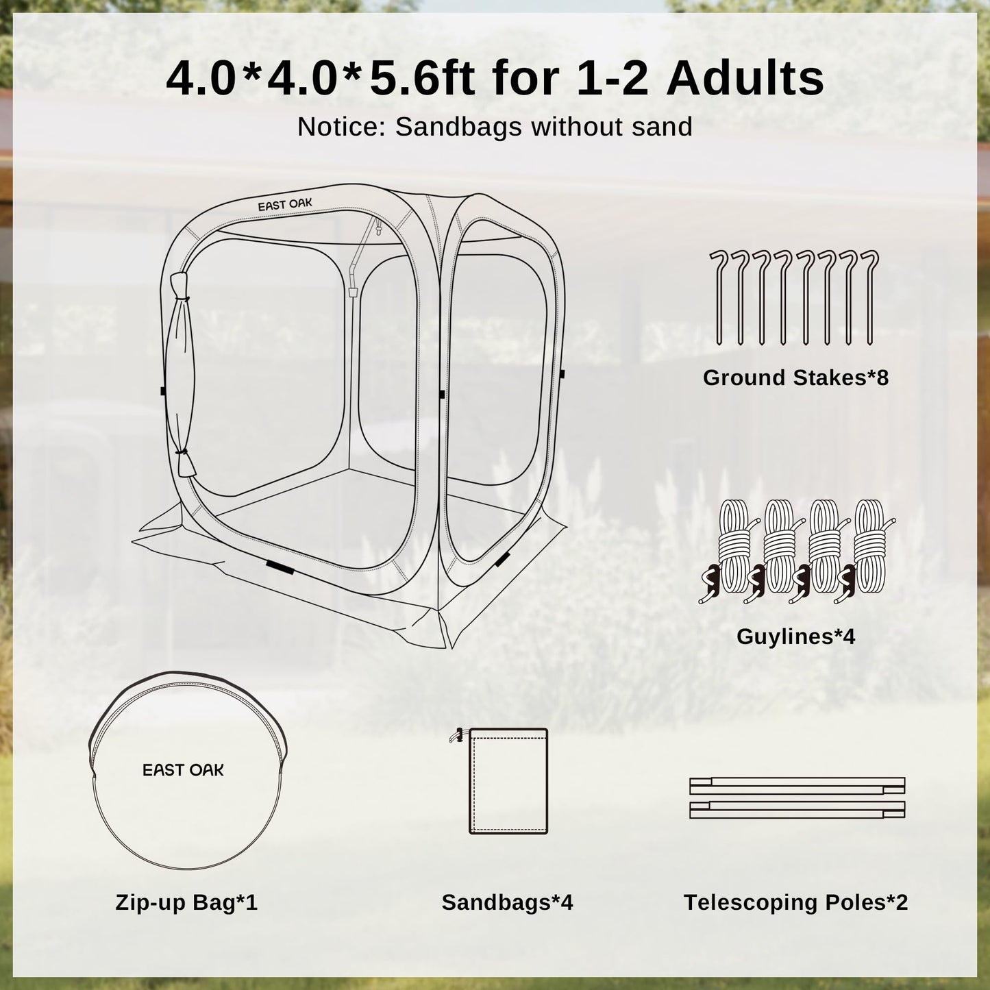 Portable Pop-Up Screen House Tent with Carry Bag