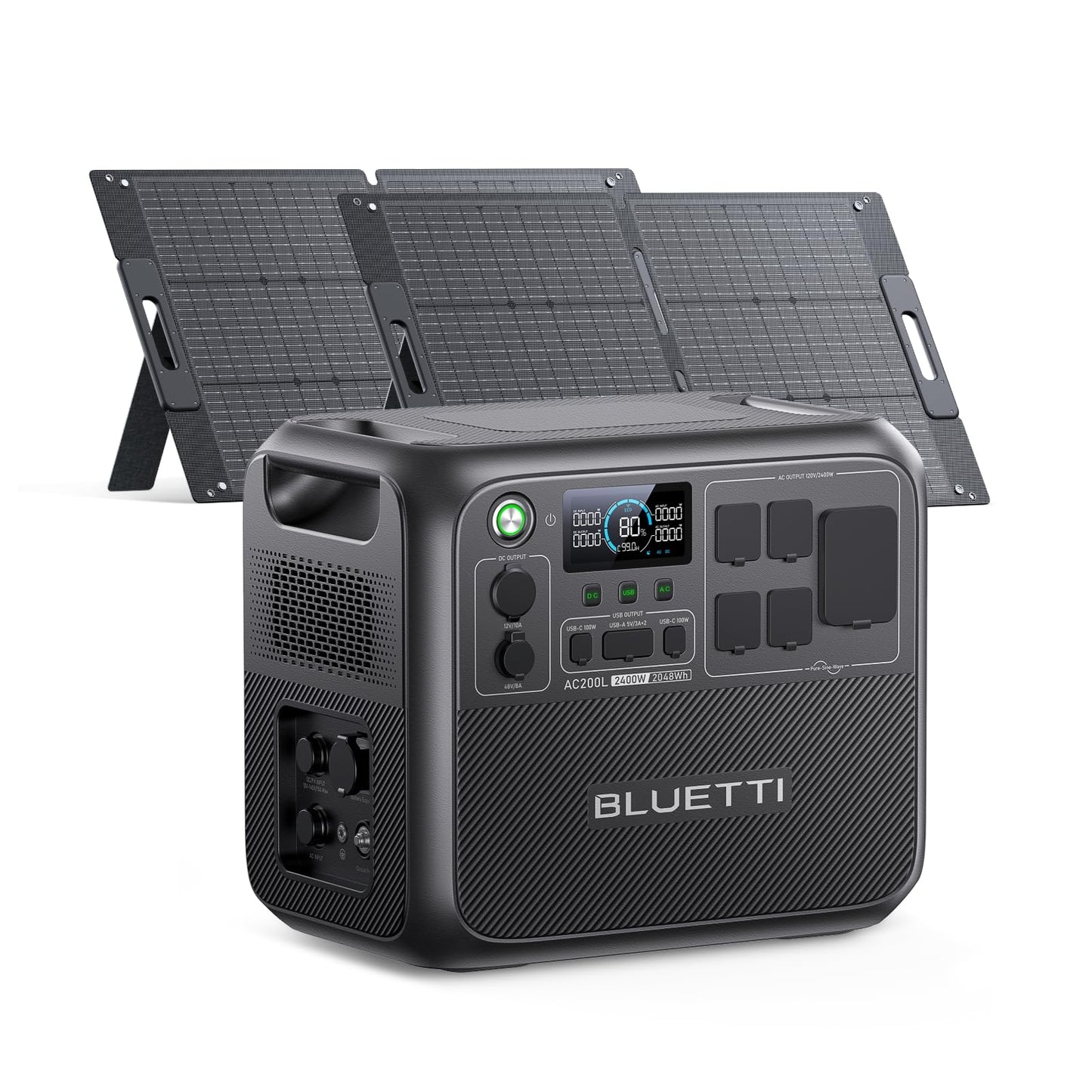 2048Wh LiFePO4 Portable Power Station with 2400W Output