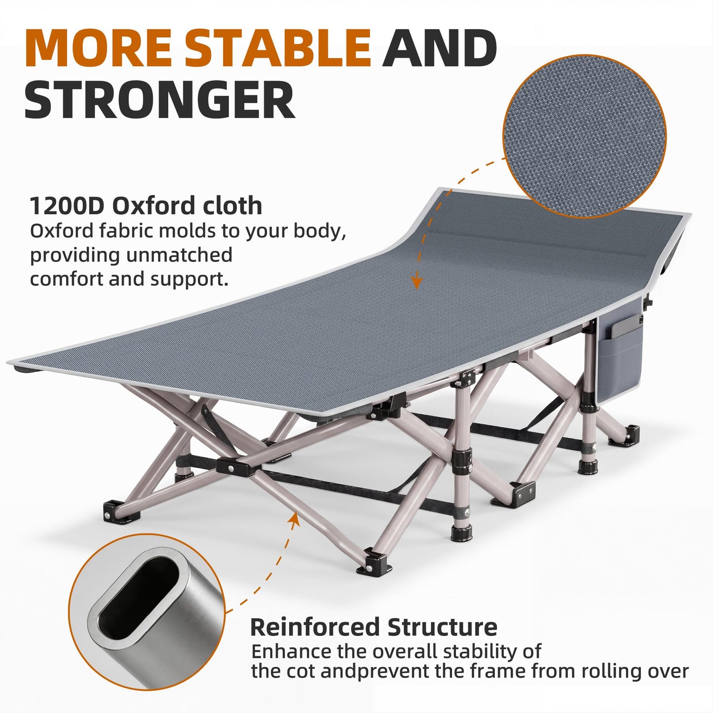 LUCKPRO Folding Camping Cot for Adults