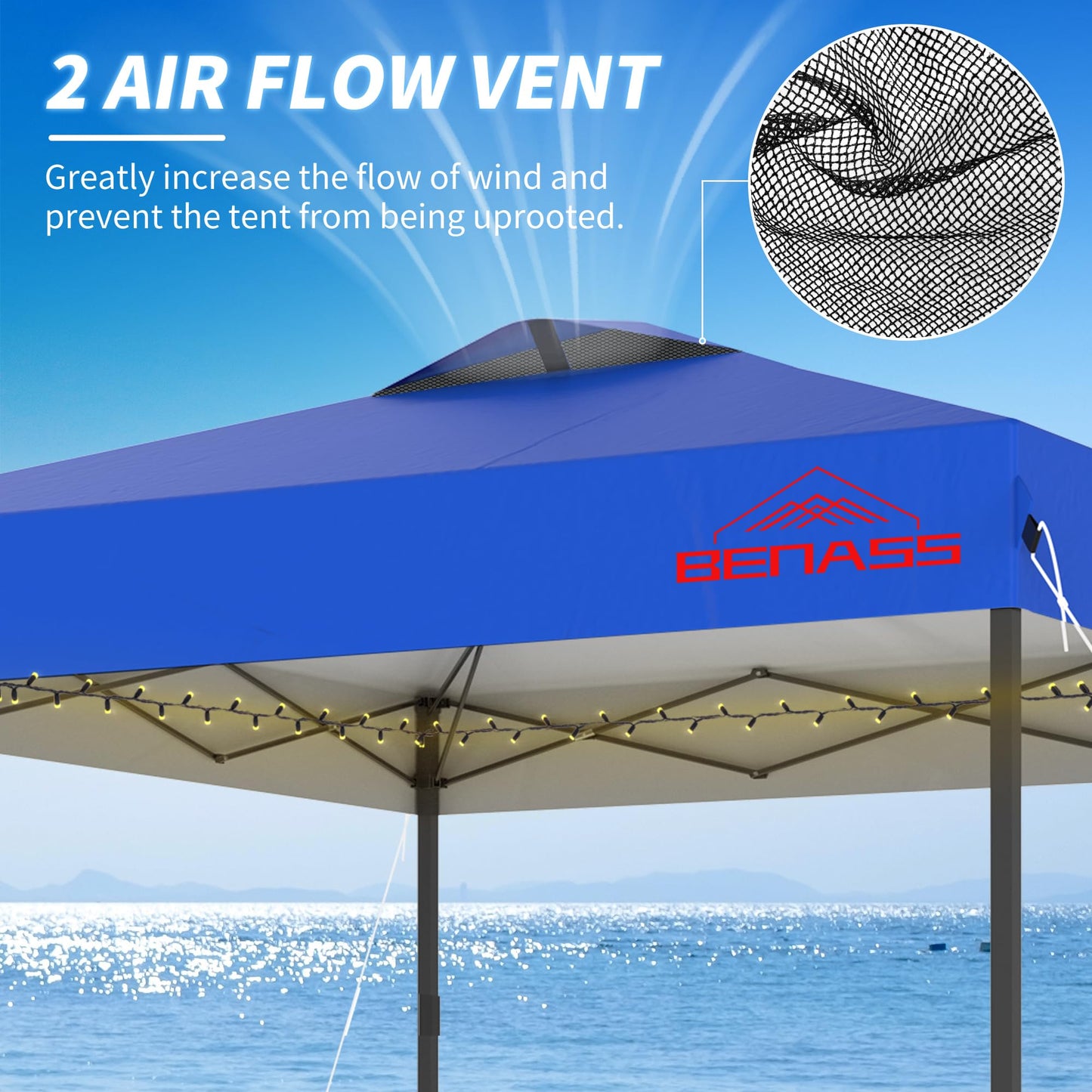 Benass 10x10 Pop Up Canopy with Sidewalls
