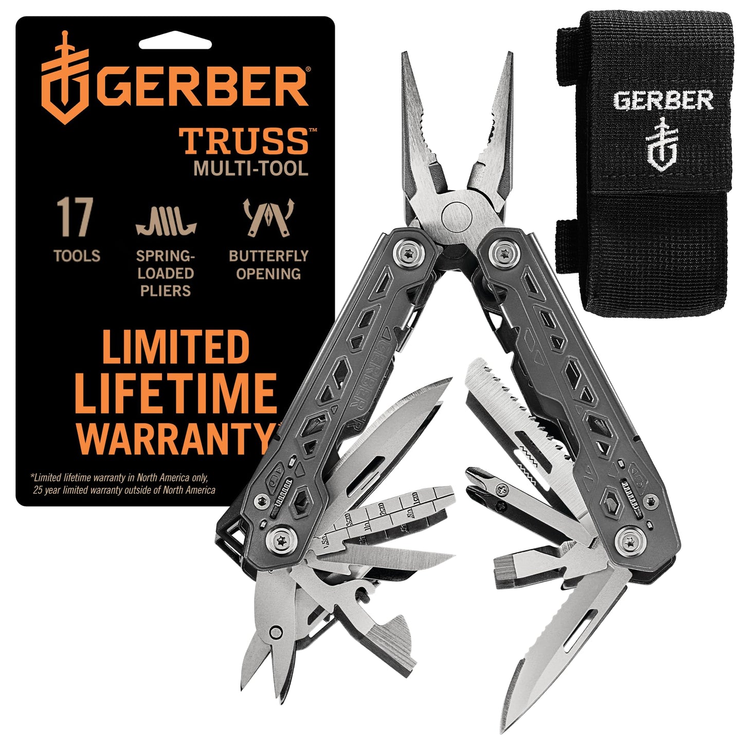 17-in-1 Multi-Tool with Pliers, Knife and Screwdriver