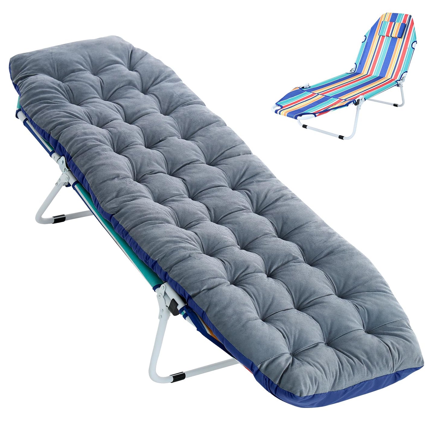 Extra-Wide Heavy-Duty Folding Camping Cot with Carry Bag