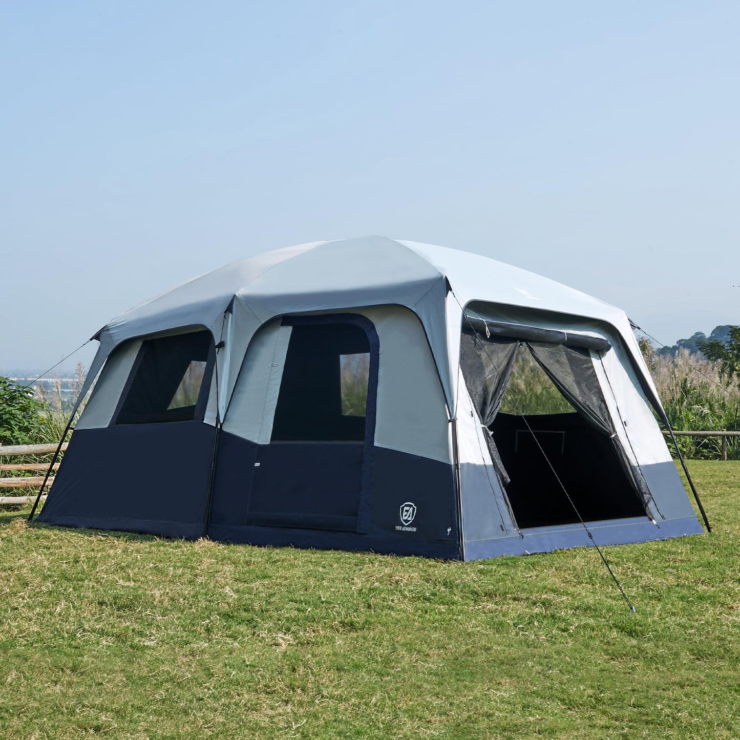 10-Person Multi-Room Blackout Camping Tent with Rainfly