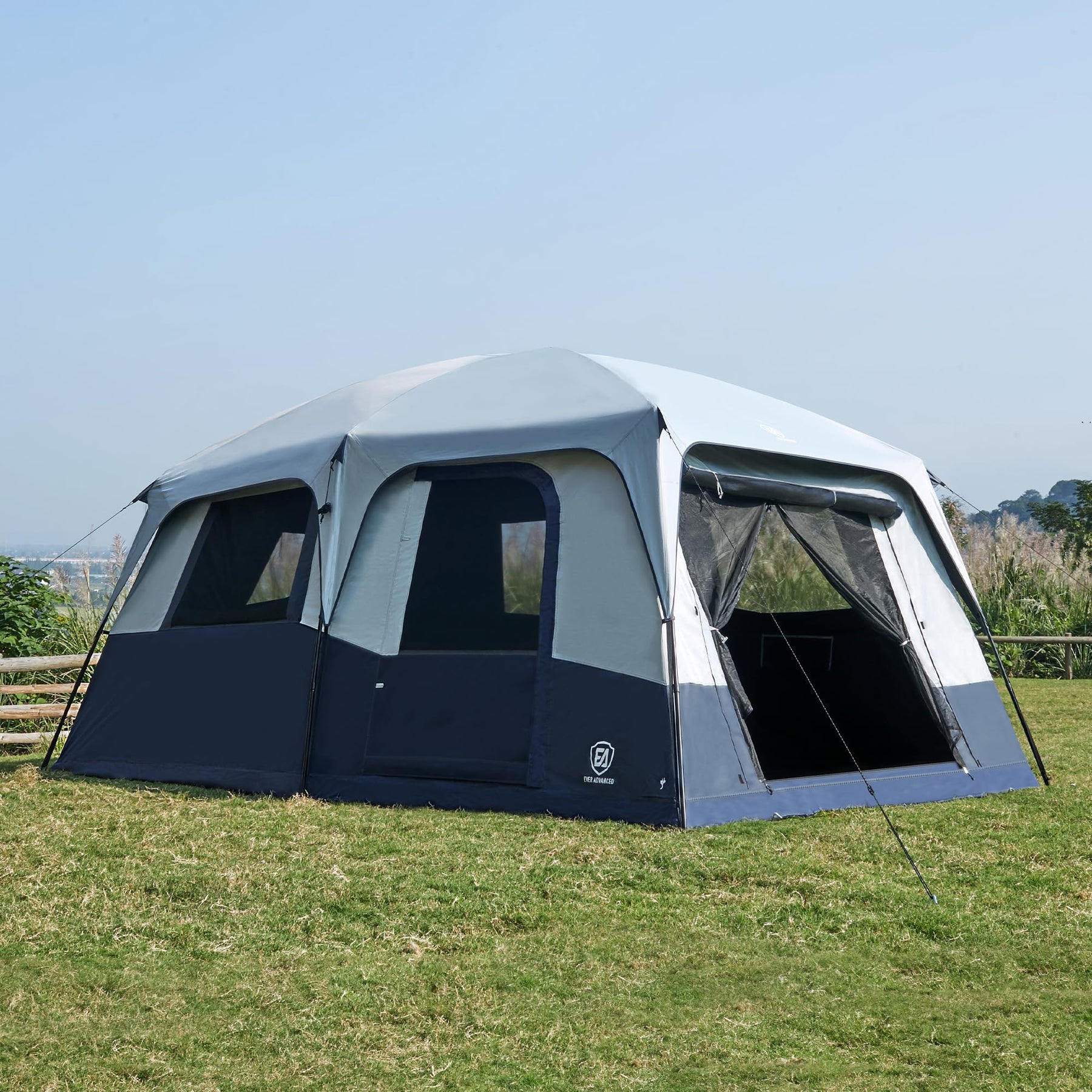 10-Person Multi-Room Blackout Camping Tent with Rainfly