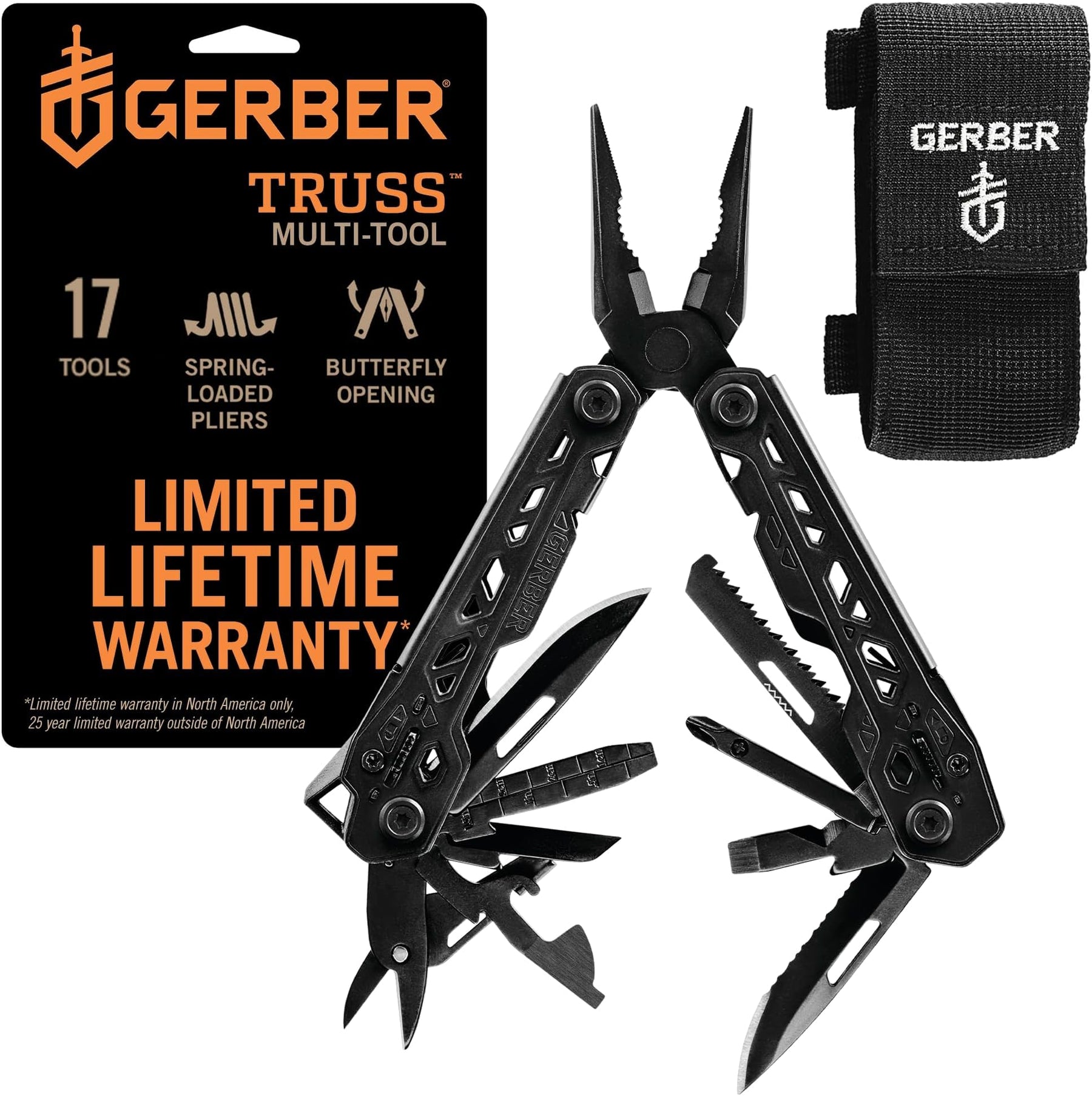 17-in-1 Multi-Tool with Pliers, Knife and Screwdriver
