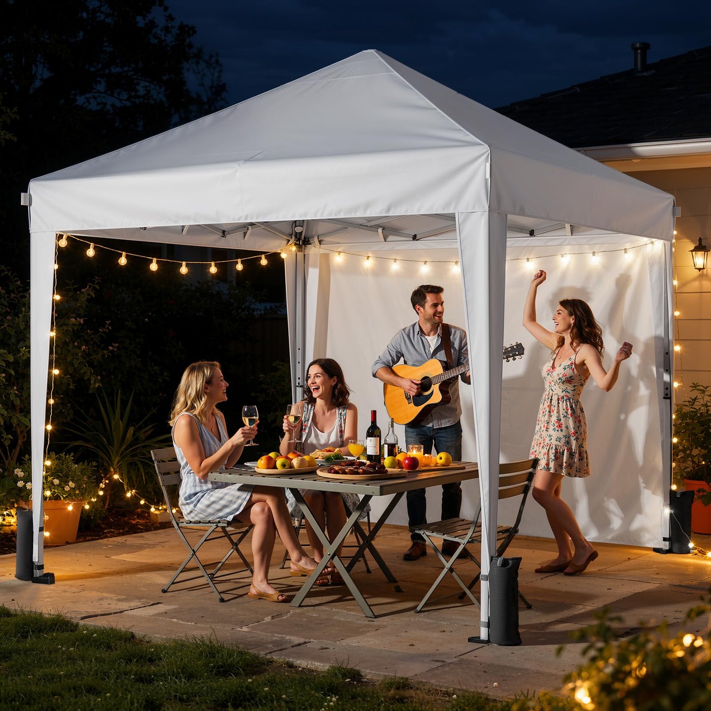 10x10 Pop-Up Canopy Tent with Sidewalls and Carry Bag