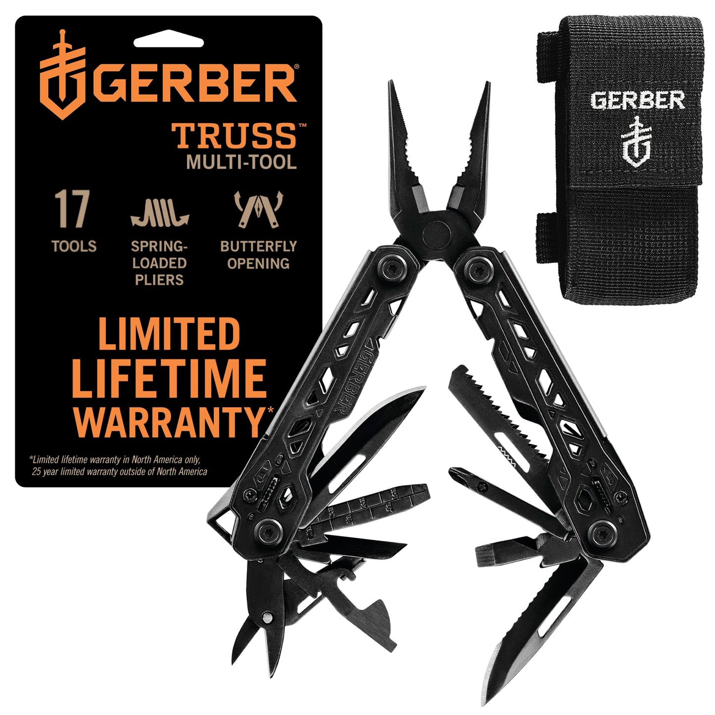17-in-1 Multi-Tool with Pliers, Knife and Screwdriver