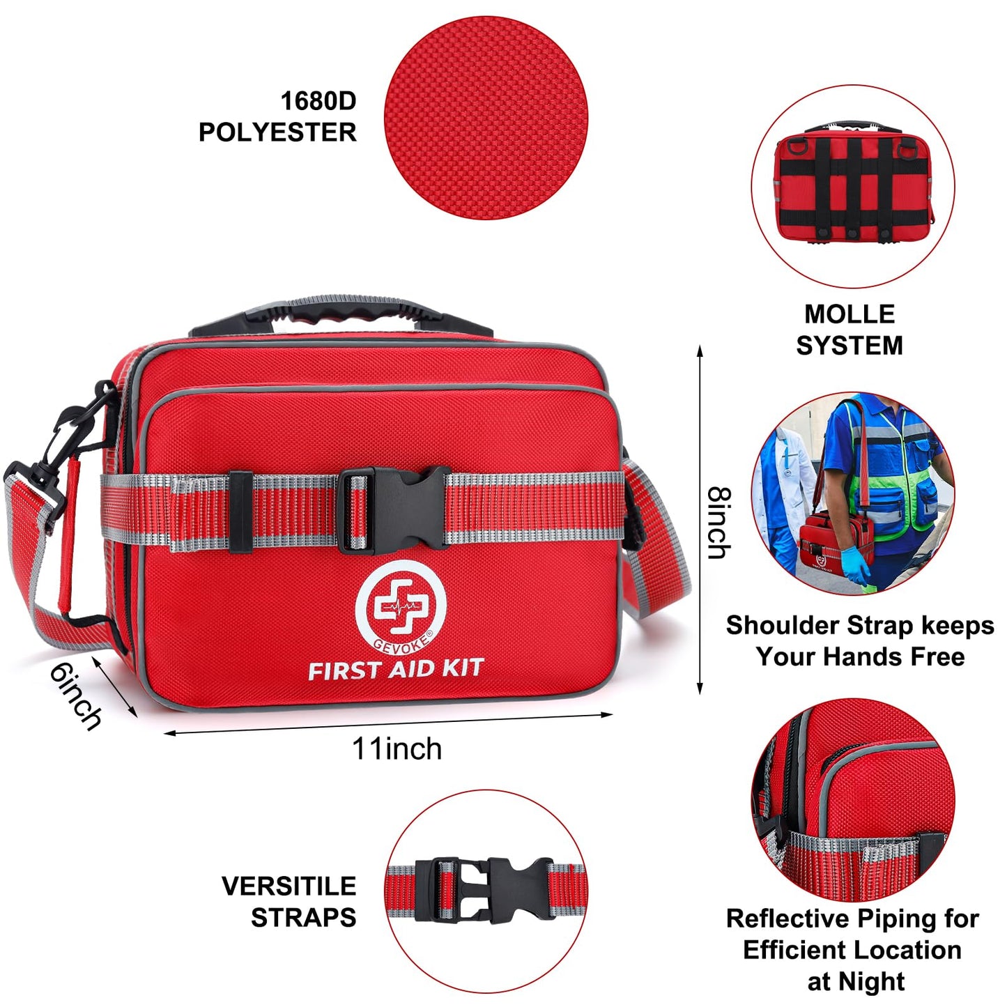 500-Piece Emergency First Aid Kit for Home, Travel and Outdoors