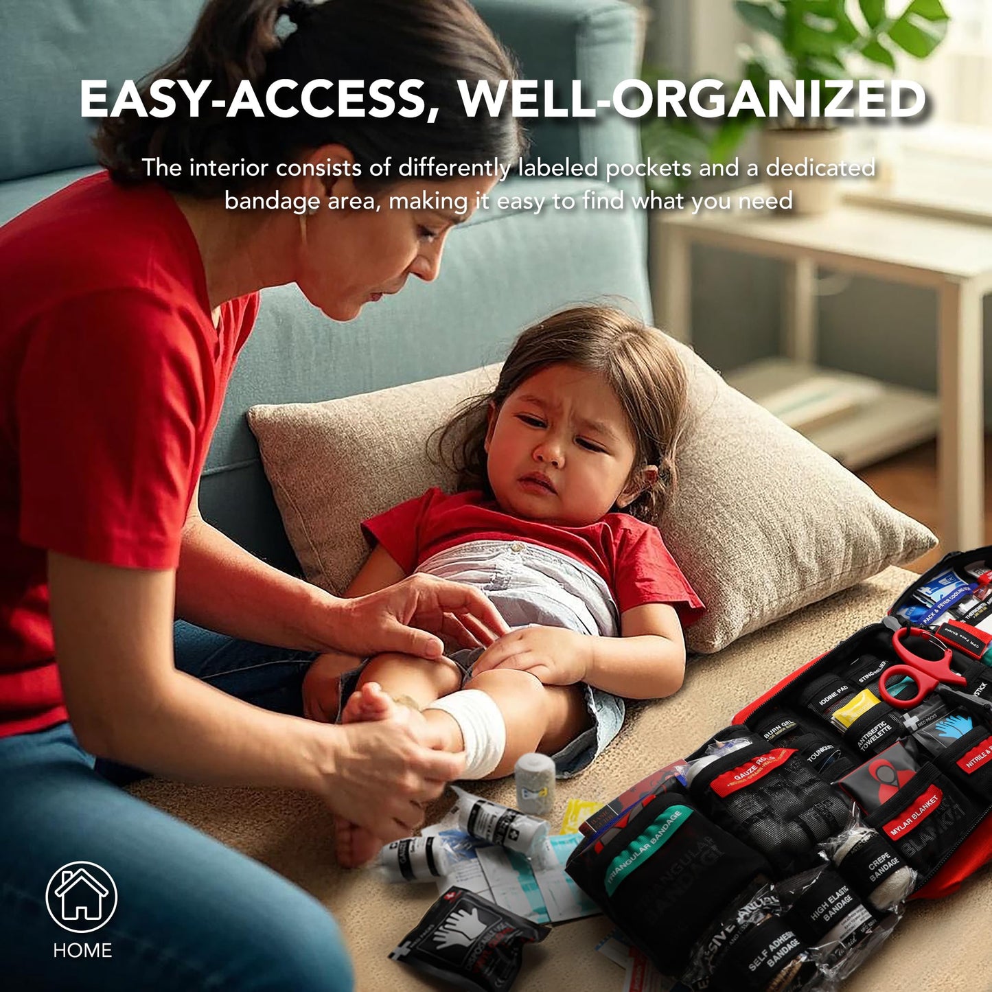 430-Piece Waterproof Emergency First Aid and Trauma Kit