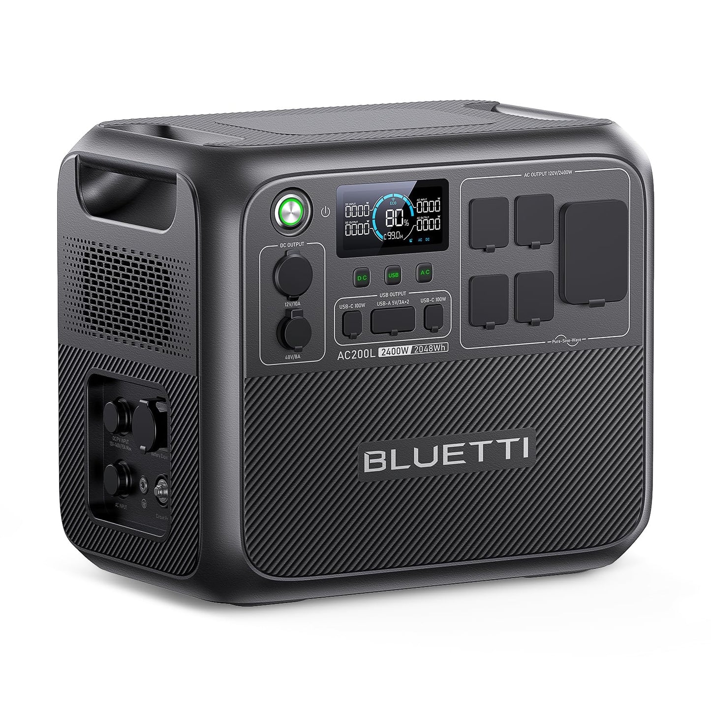 2048Wh LiFePO4 Portable Power Station with 2400W Output
