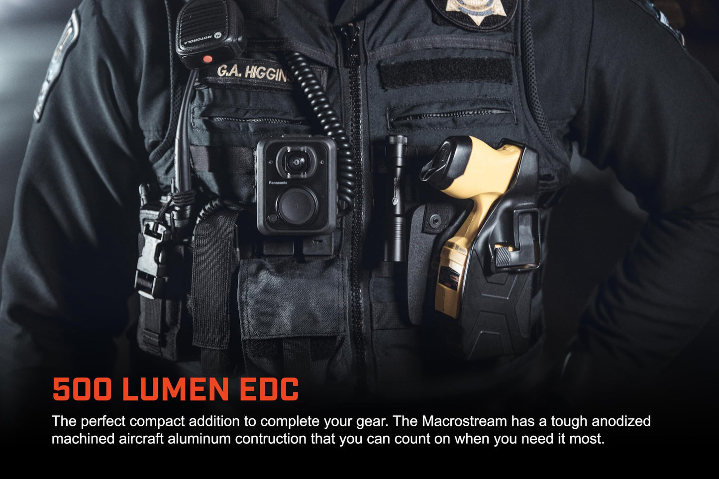 500-Lumen Rechargeable Compact LED Flashlight