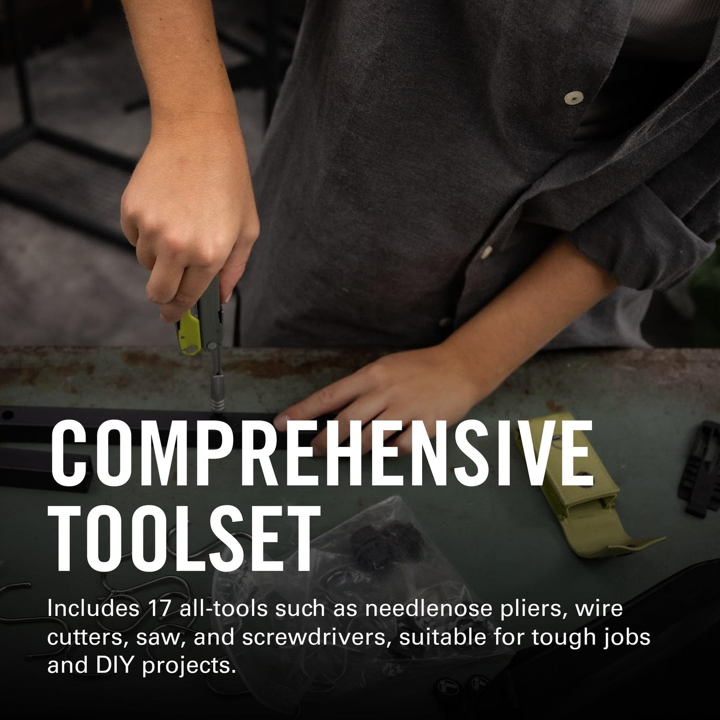 LEATHERMAN, Rebar Multitool with Premium Replaceable Wire Cutters and Saw