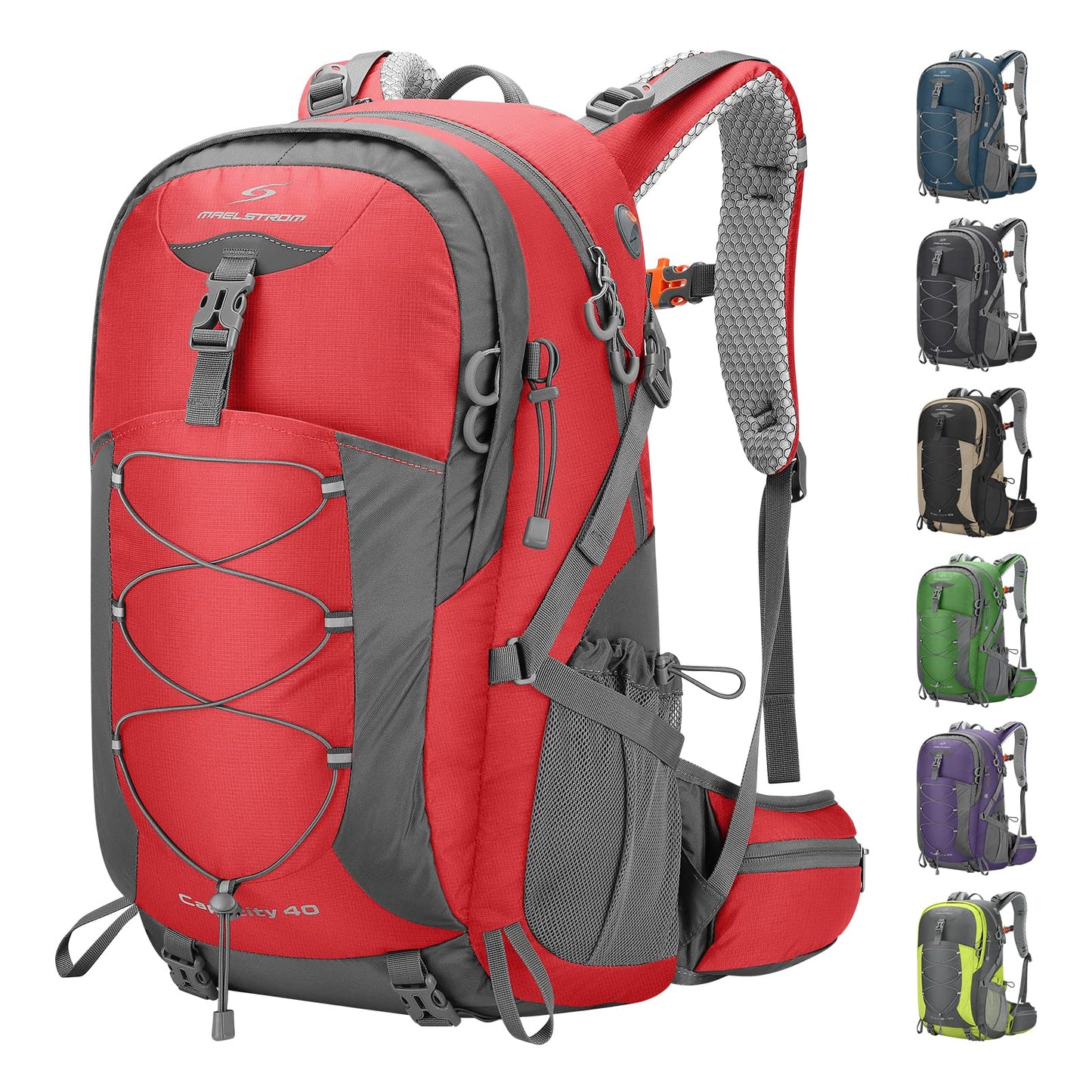 Waterproof 40L Hiking Backpack with Rain Cover