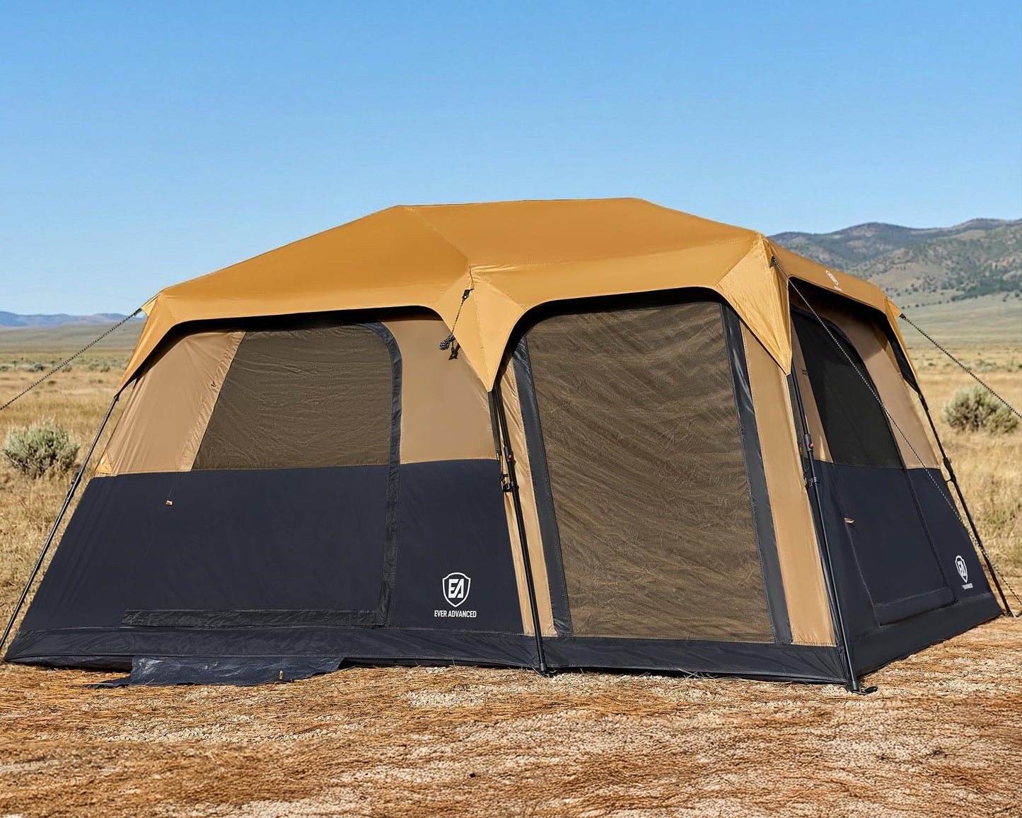 10-Person Multi-Room Blackout Camping Tent with Rainfly