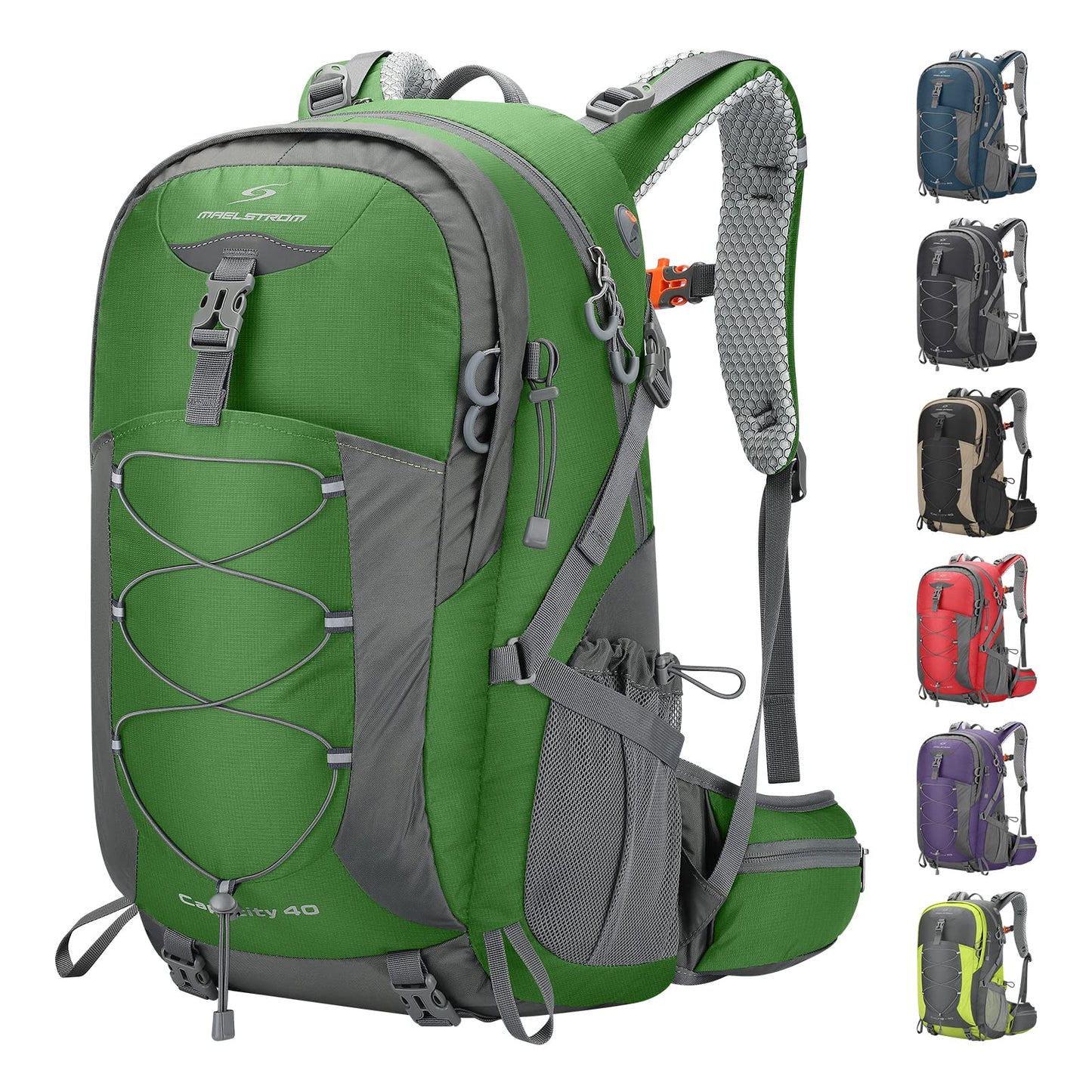 Waterproof 40L Hiking Backpack with Rain Cover
