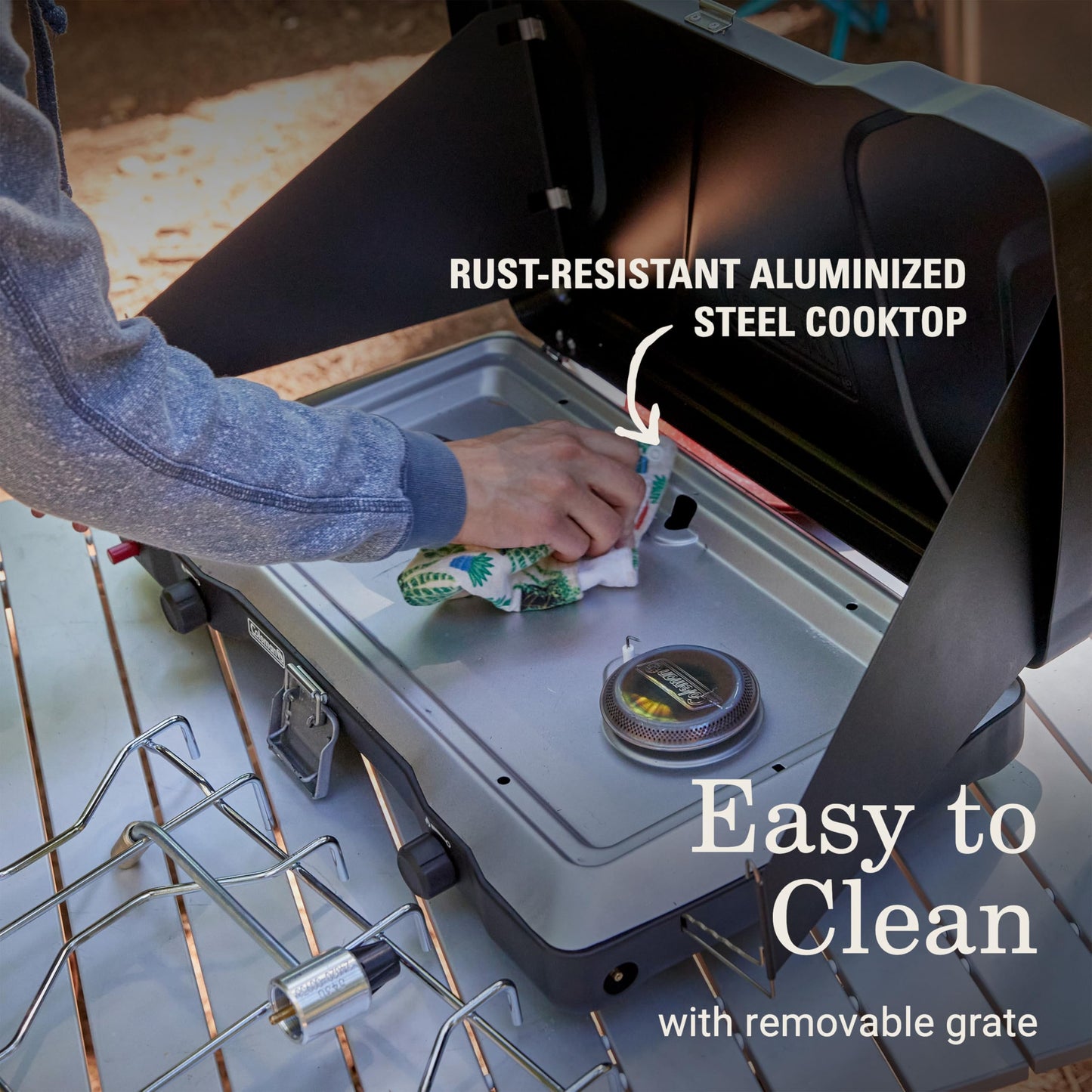 2-Burner Propane Camping Stove with InstaStart Ignition
