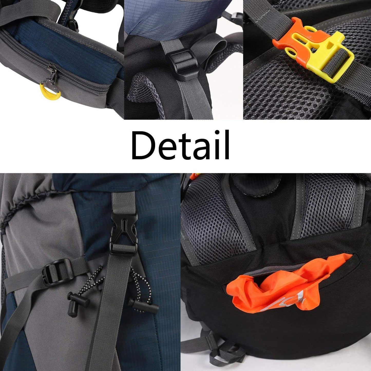Lightweight 50L Hiking Backpack with Rain Cover