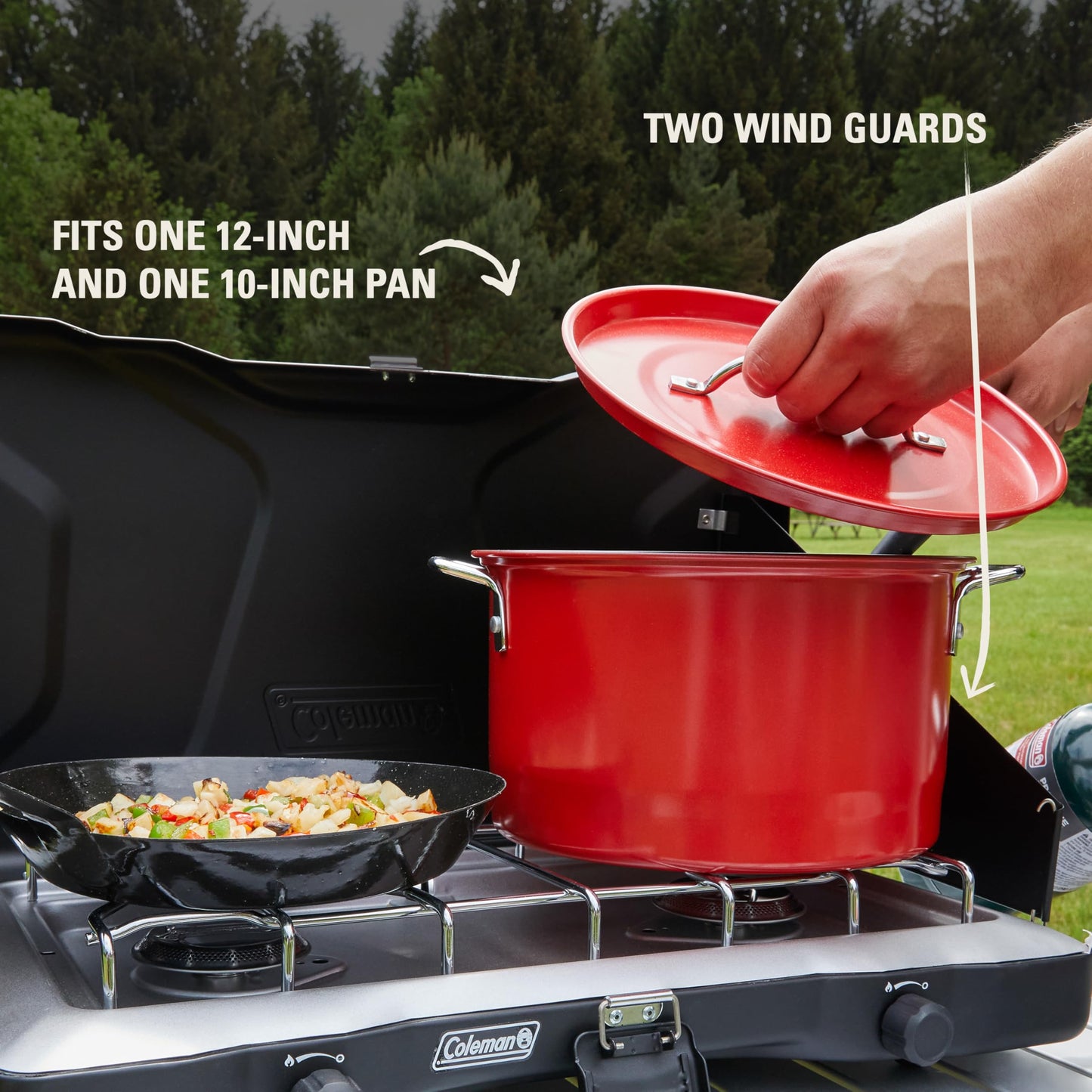 2-Burner Propane Camping Stove with InstaStart Ignition