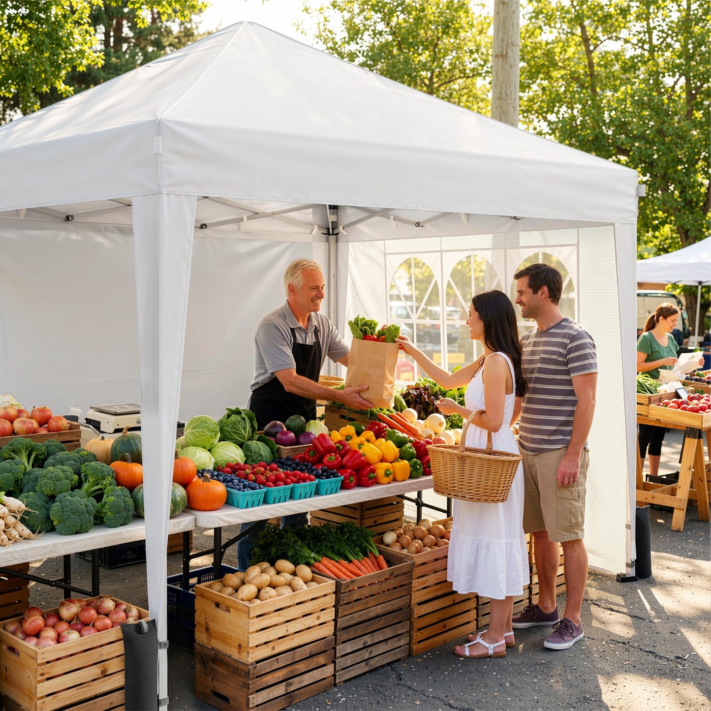 10x10 Pop-Up Canopy Tent with Sidewalls and Carry Bag
