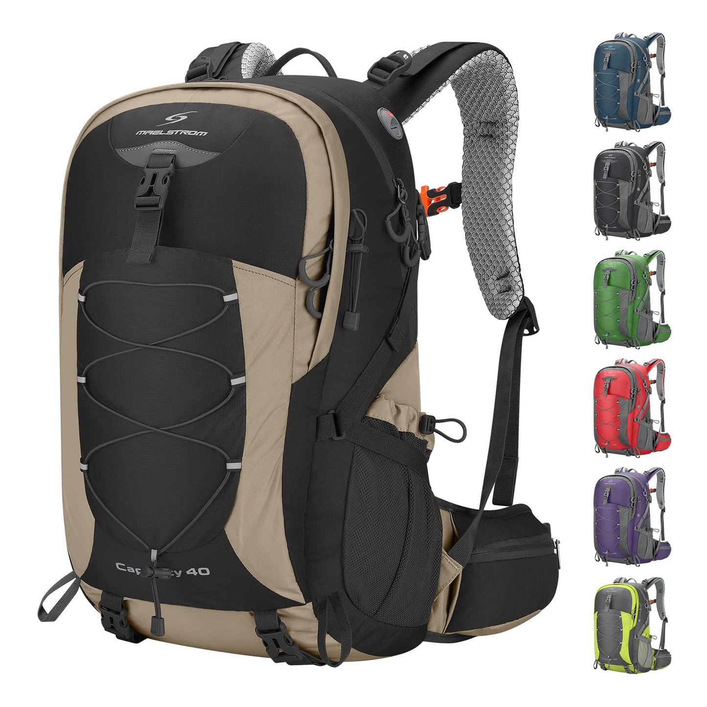 Waterproof 40L Hiking Backpack with Rain Cover