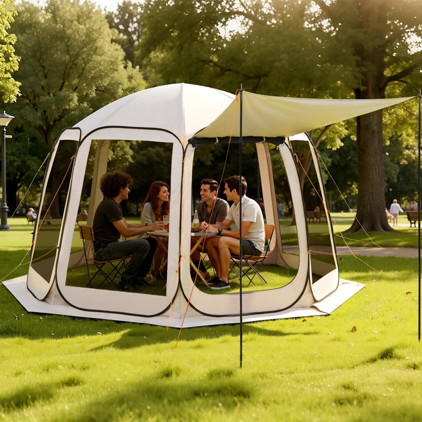 Portable Pop-Up Screen House Tent for 4–8 People