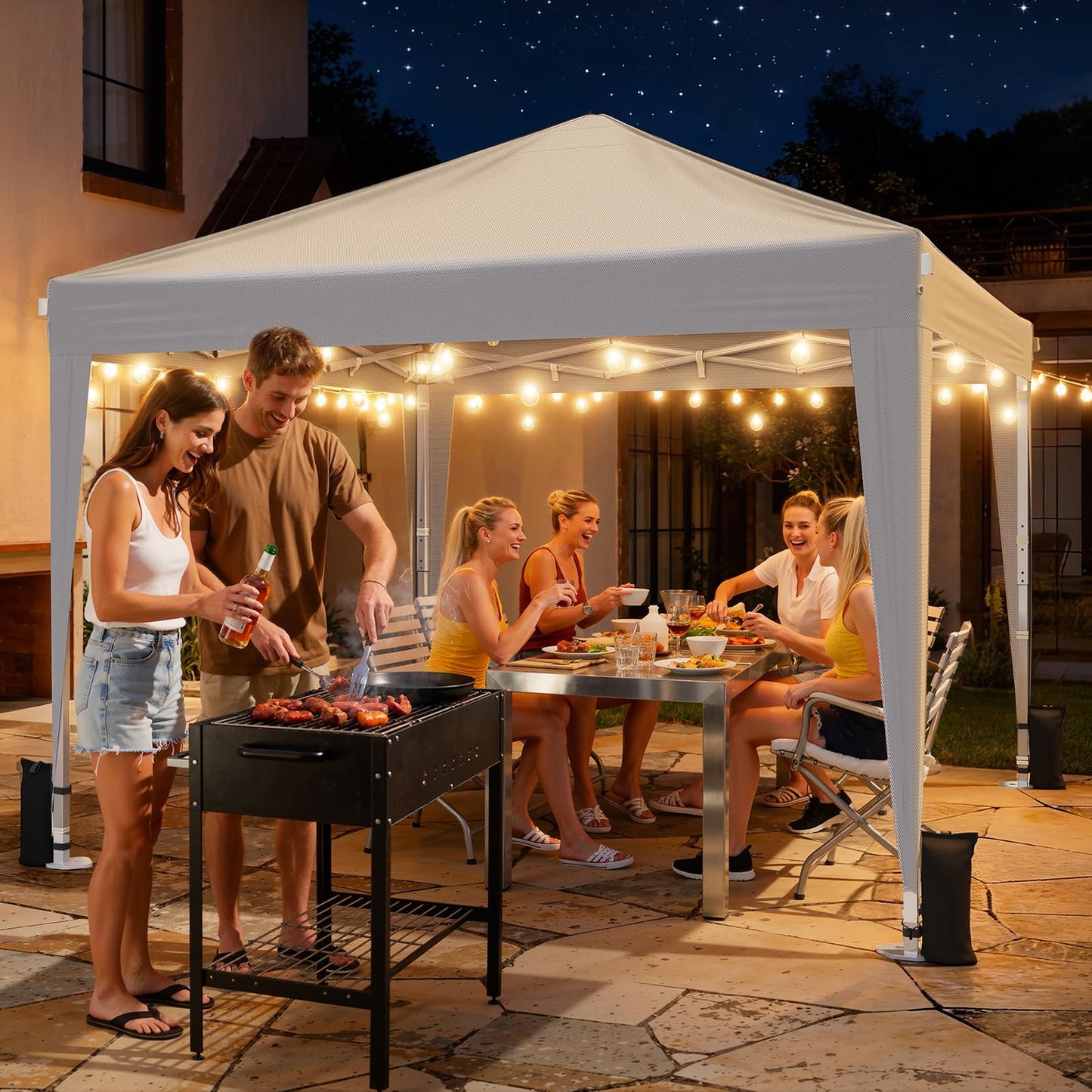 10x10 Pop-Up Canopy Tent with Sidewalls & Carry Bag