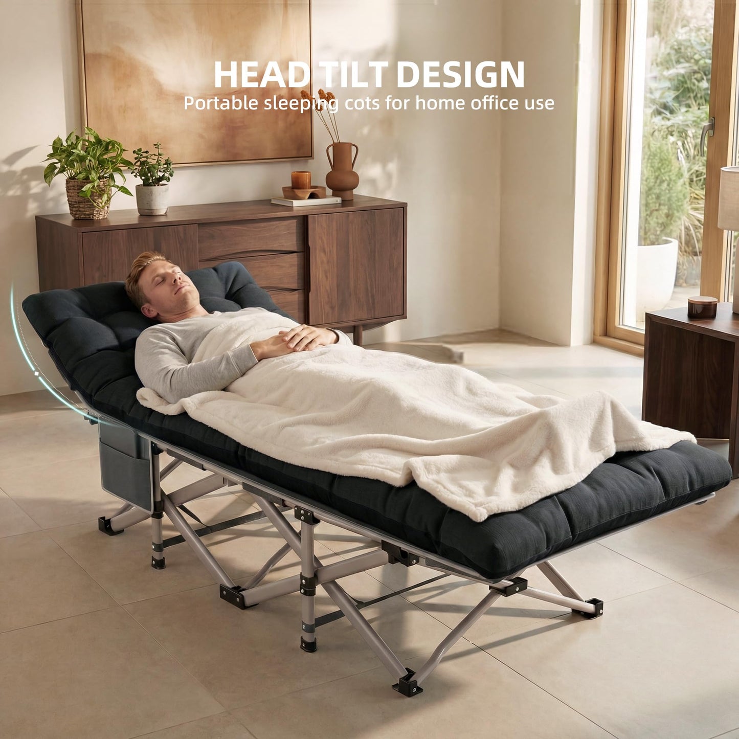 LUCKPRO Folding Camping Cot for Adults