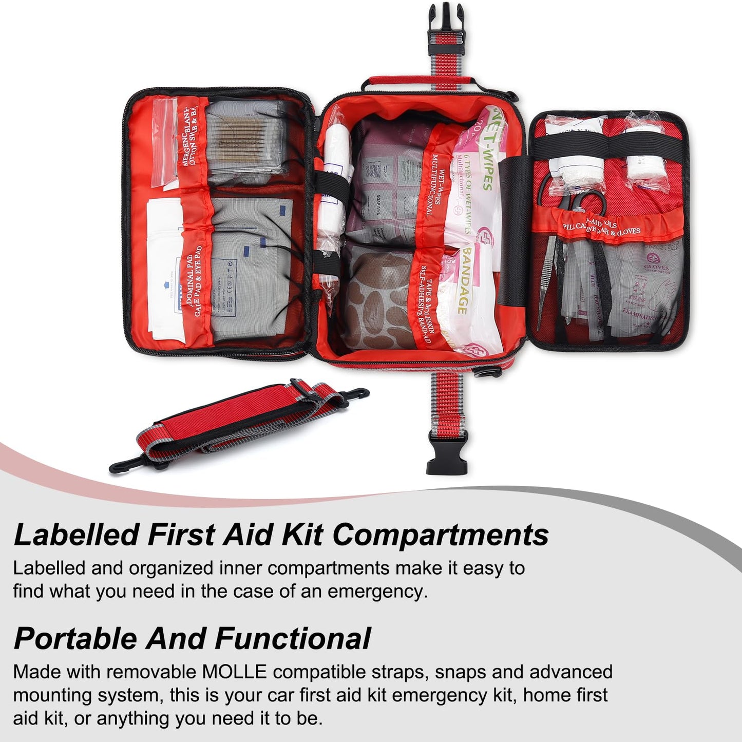 500-Piece Emergency First Aid Kit for Home, Travel and Outdoors