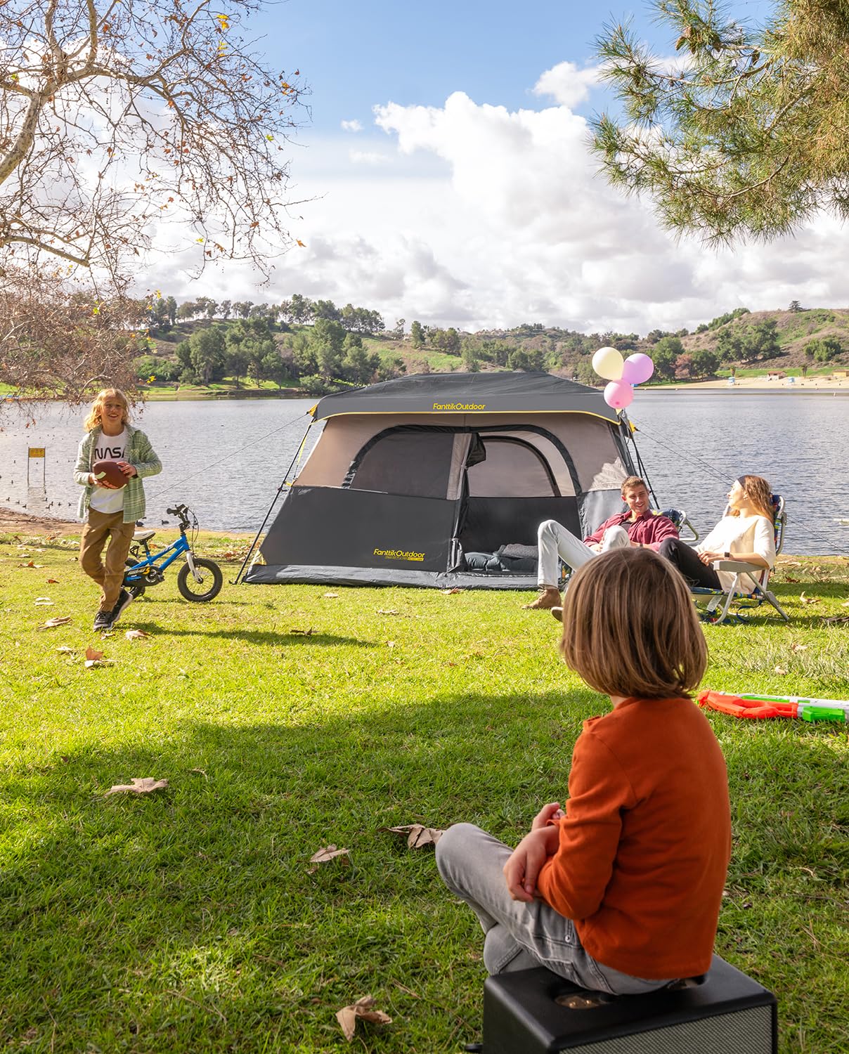 Instant Cabin Camping Tent with Rainfly and Carry Bag