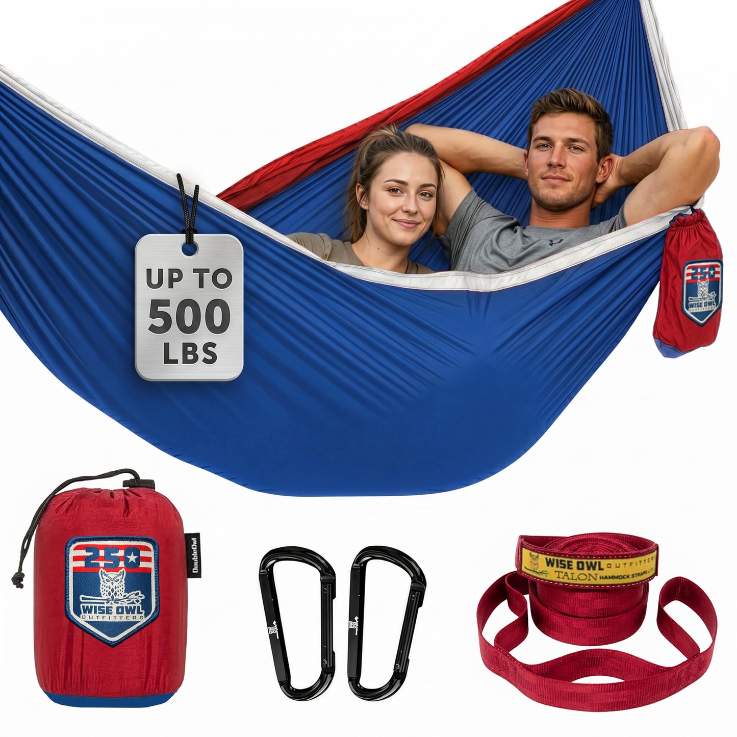 Portable Camping Hammock with Tree Straps