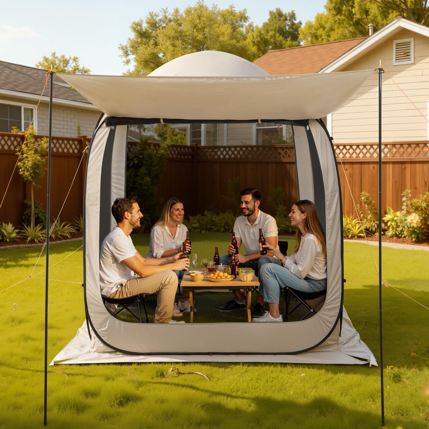 Portable Pop-Up Screen House Tent for 4–8 People