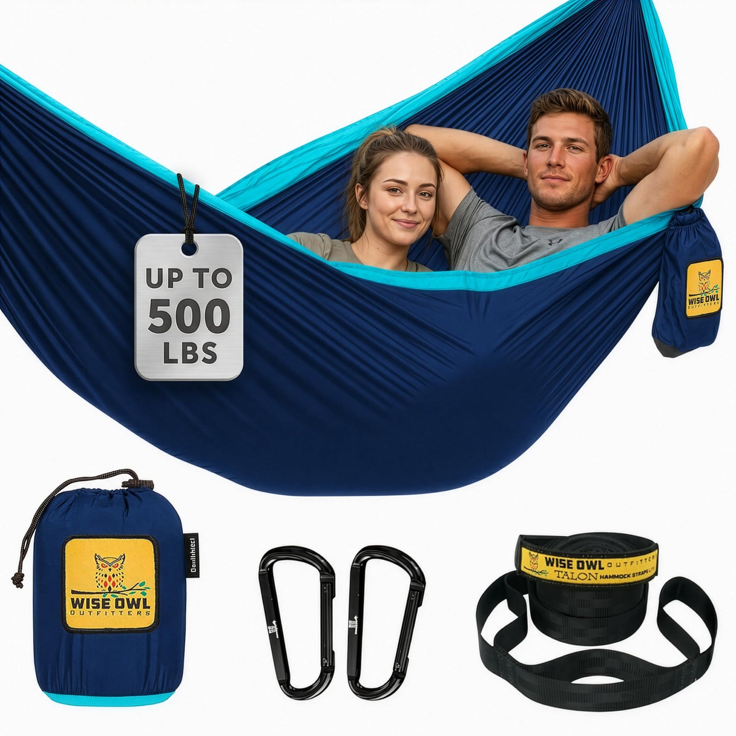 Portable Camping Hammock with Tree Straps