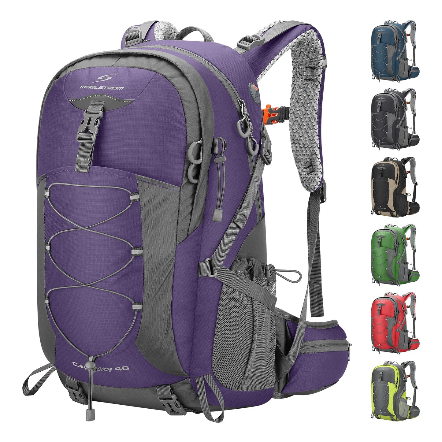 Waterproof 40L Hiking Backpack with Rain Cover