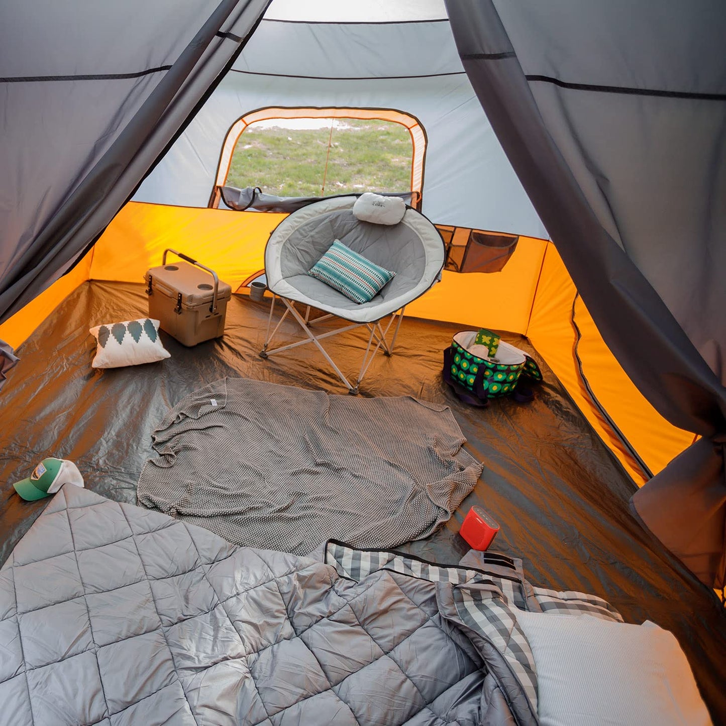 Large Multi-Room Cabin Tent for Family Camping
