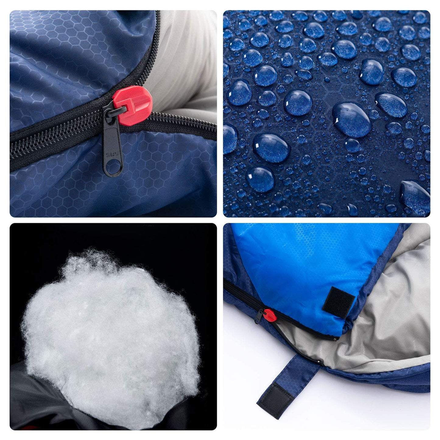 Lightweight 4-Season Sleeping Bag with Pillow