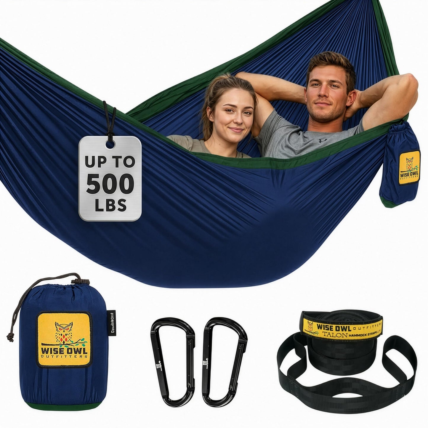 Portable Camping Hammock with Tree Straps