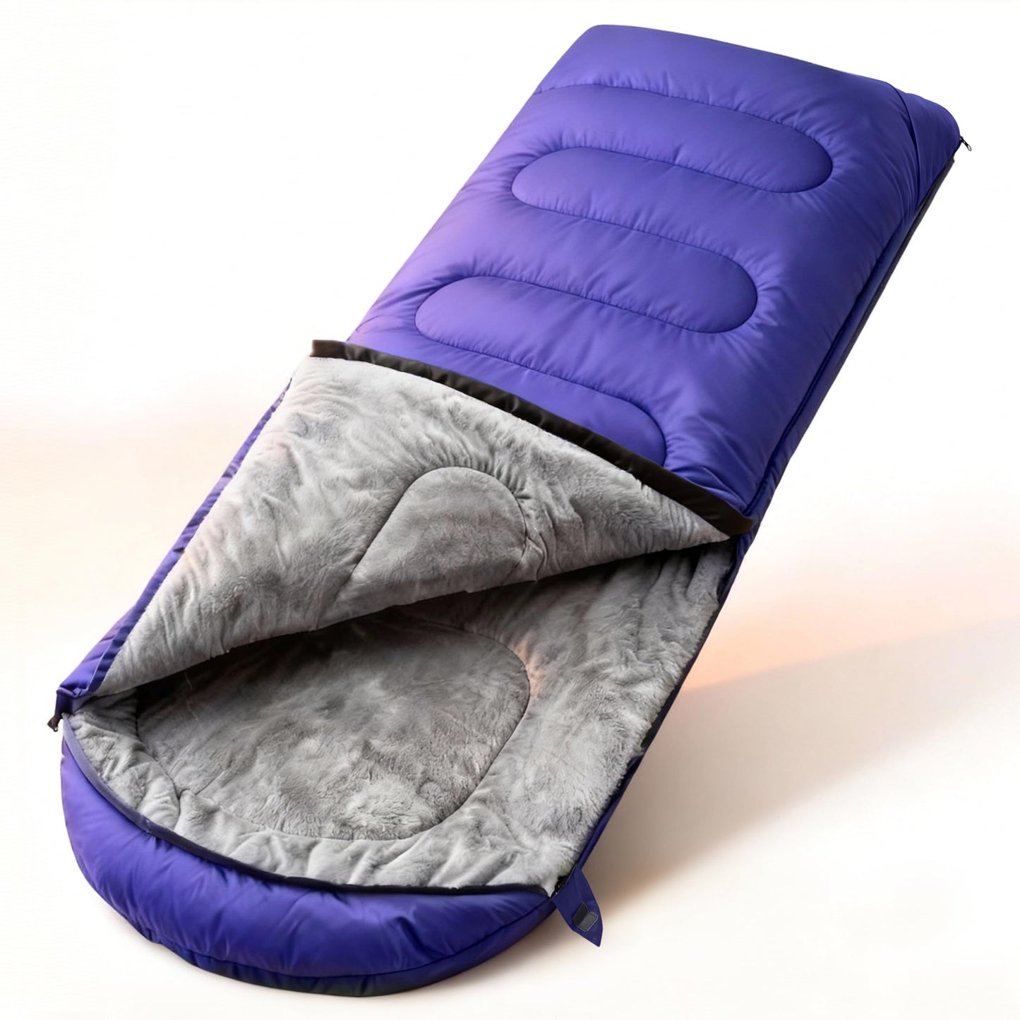 Fleece-Lined All-Season Sleeping Bag with Compression Sack