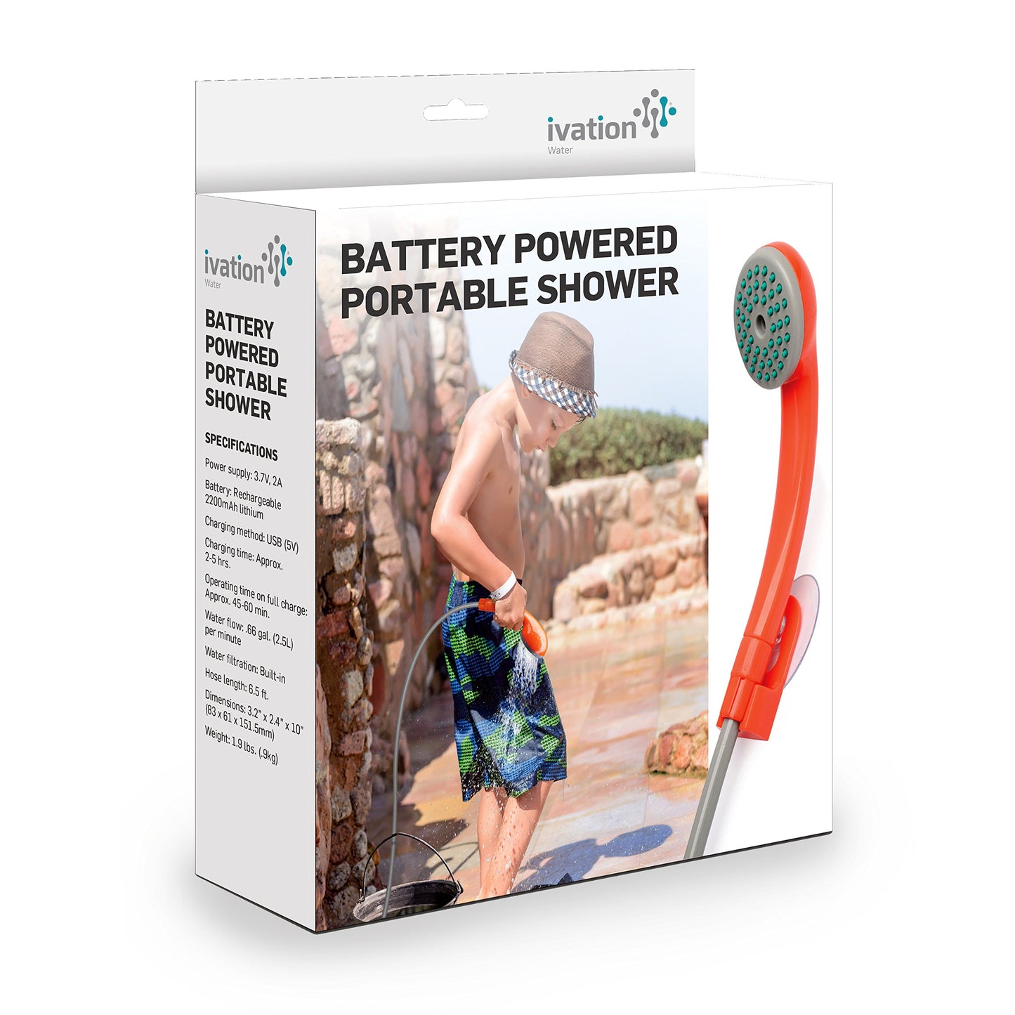 Battery-Powered Portable Camping Shower with Handheld Showerhead