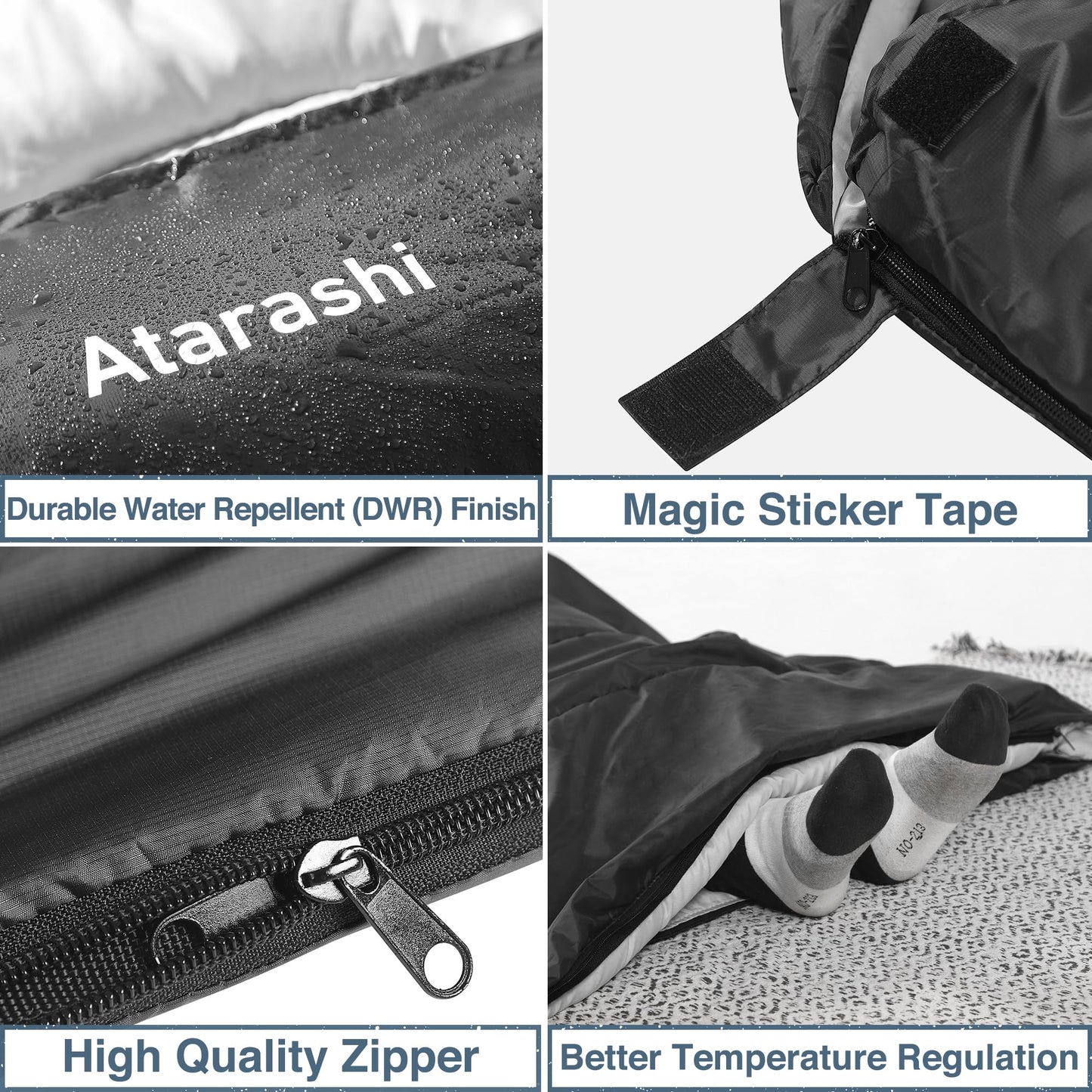 Extra-Large 4-Season Sleeping Bag with Compression Sack